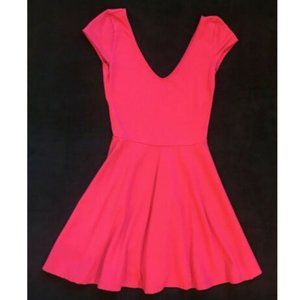 Hollister Red V Neck Jersey Fit & Flare Dress XS